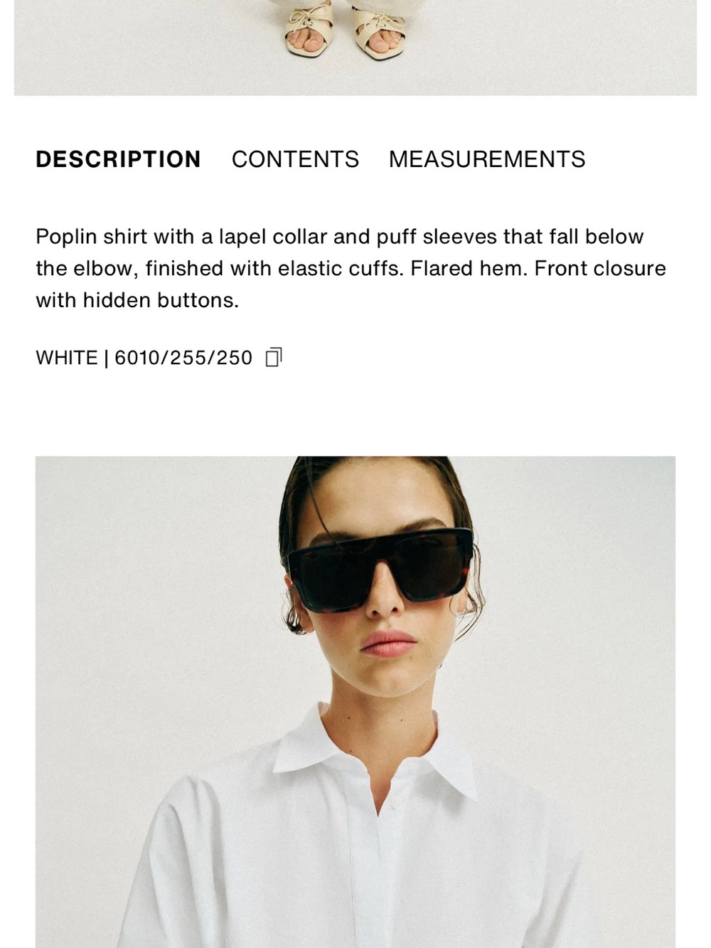 Zara NWT cotton white puff sleeve peplum button front shirt blouse top - Picture 3 of 13